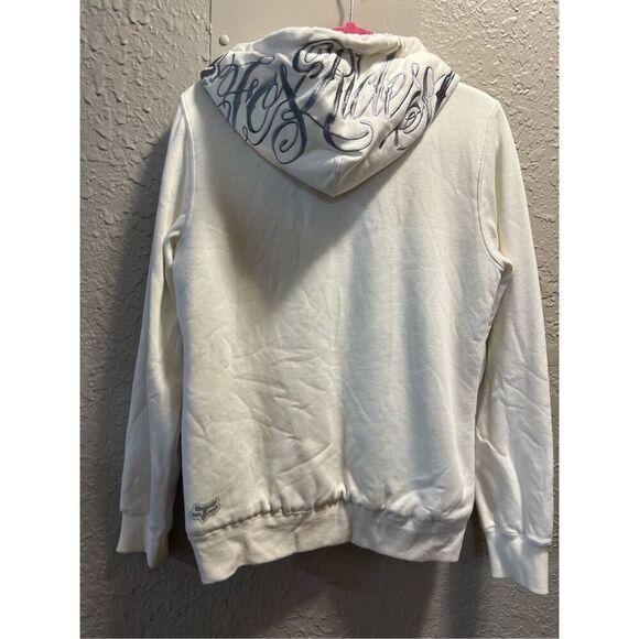 Fox Racing White Sherpa Full Zip Hoodie Size XL - Picture 9 of 11